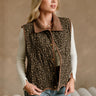 Kendra Brown Cheetah Scallop Vest- front view