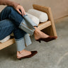 Matisse Classy Cappuccino Kitten Heel Mule- frontal side view
