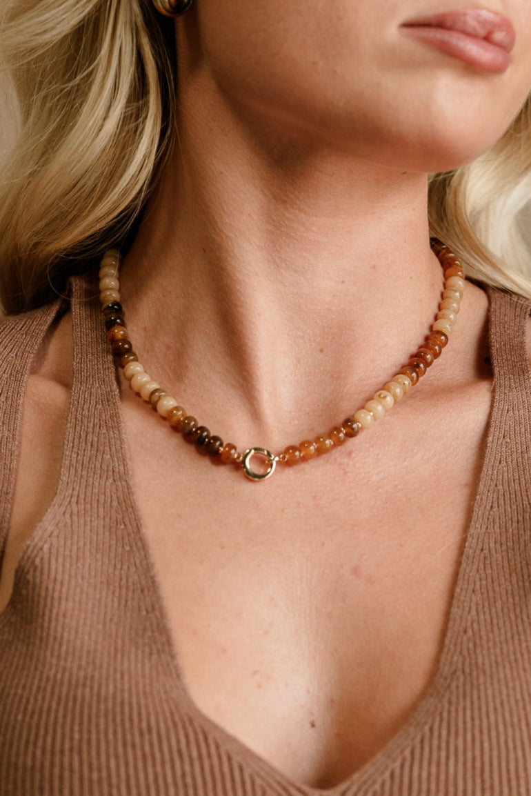 Georgina Brown Multi Beaded Necklace - close up