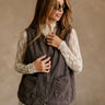 Rebecca Washed Indigo Zip-Up Vest - front view 