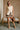 Regina Cream Multi Striped Mini Skirt - full body front view