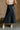 Veronica Navy Belted Faux Leather Midi Skirt - back