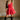 Darrah Red Bow Back Flare Mini Dress - full body front view
