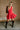 Darrah Red Bow Back Flare Mini Dress - full front view