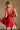 Darrah Red Bow Back Flare Mini Dress - close back view