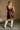Josie Burgundy Faux Leather Zip-Up Dress - full body back view