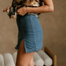 Haley Medium Wash Denim Mini Skirt - side view