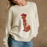 Chandler Cream Western Dog Sweater - front view