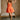 Darrah Orange Bow Back Flare Mini Dress - full body front view