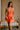 Darrah Orange Bow Back Flare Mini Dress - front view