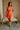 Darrah Orange Bow Back Flare Mini Dress - full front view