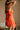 Darrah Orange Bow Back Flare Mini Dress - side view