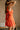 Darrah Orange Bow Back Flare Mini Dress - side view
