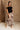 Alara Brown & Olive Mesh Maxi Skirt- full body front view