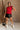 Dawgs Red & Black Sleeveless Sweater - Full body front view