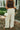 Florence Ecru Lace Trim Pants - lower body front view