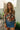 Malia Rust Floral Mesh Top - front view