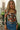 Malia Rust Floral Mesh Top - close front view