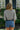Estie Grey Cropped Short Sleeve Sweater -back view