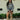 Shayla Blue & Cream Floral Crochet Top - full body front view