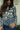 Shayla Blue & Cream Floral Crochet Top - close front view
