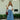 Hattie Blue Polka Dot Wide Leg Pants - full body front view