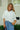 Ines Cream Short Sleeve Knit Top - front view