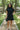 Jodie Black Linen Short Sleeve Mini Dress - full body front view
