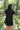 Jodie Black Linen Short Sleeve Mini Dress - back view
