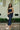 Lilia Navy Polka Dot Scarf Midi Dress - full body frontal view