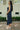 Lilia Navy Polka Dot Scarf Midi Dress - full side view