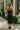 Kourtney Black Satin & Lace Midi Dress - full body back  view
