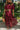 Raquel Burgundy & Lace Maxi Dress - front