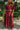 Raquel Burgundy & Lace Maxi Dress - front view