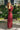 Raquel Burgundy & Lace Maxi Dress - full body side view
