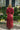 Raquel Burgundy & Lace Maxi Dress - full back view