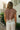 Monica Rust Striped & Crochet Top - back view