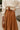 Eden Light Brown Flare Midi Skirt- close up top back view