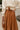 Eden Light Brown Flare Midi Skirt- close up top back view