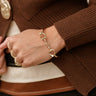Ramona Gold Chain Hook Bangle - close up