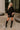 Ember Black Faux Leather Shorts- full body view