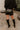Ember Black Faux Leather Shorts- full back view