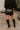 Ember Black Faux Leather Shorts- full back view