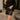 Ember Black Faux Leather Shorts- frontal side view