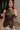Brianna Dark Brown Faux Leather Vest- close up front view