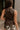 Brianna Dark Brown Faux Leather Vest- close up back view