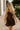 Jasmine Dark Brown Suede Flare Mini Dress- front view