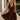 Jasmine Dark Brown Suede Flare Mini Dress- front top view