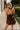 Jasmine Dark Brown Suede Flare Mini Dress- back view