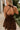 Jasmine Dark Brown Suede Flare Mini Dress- close up back view